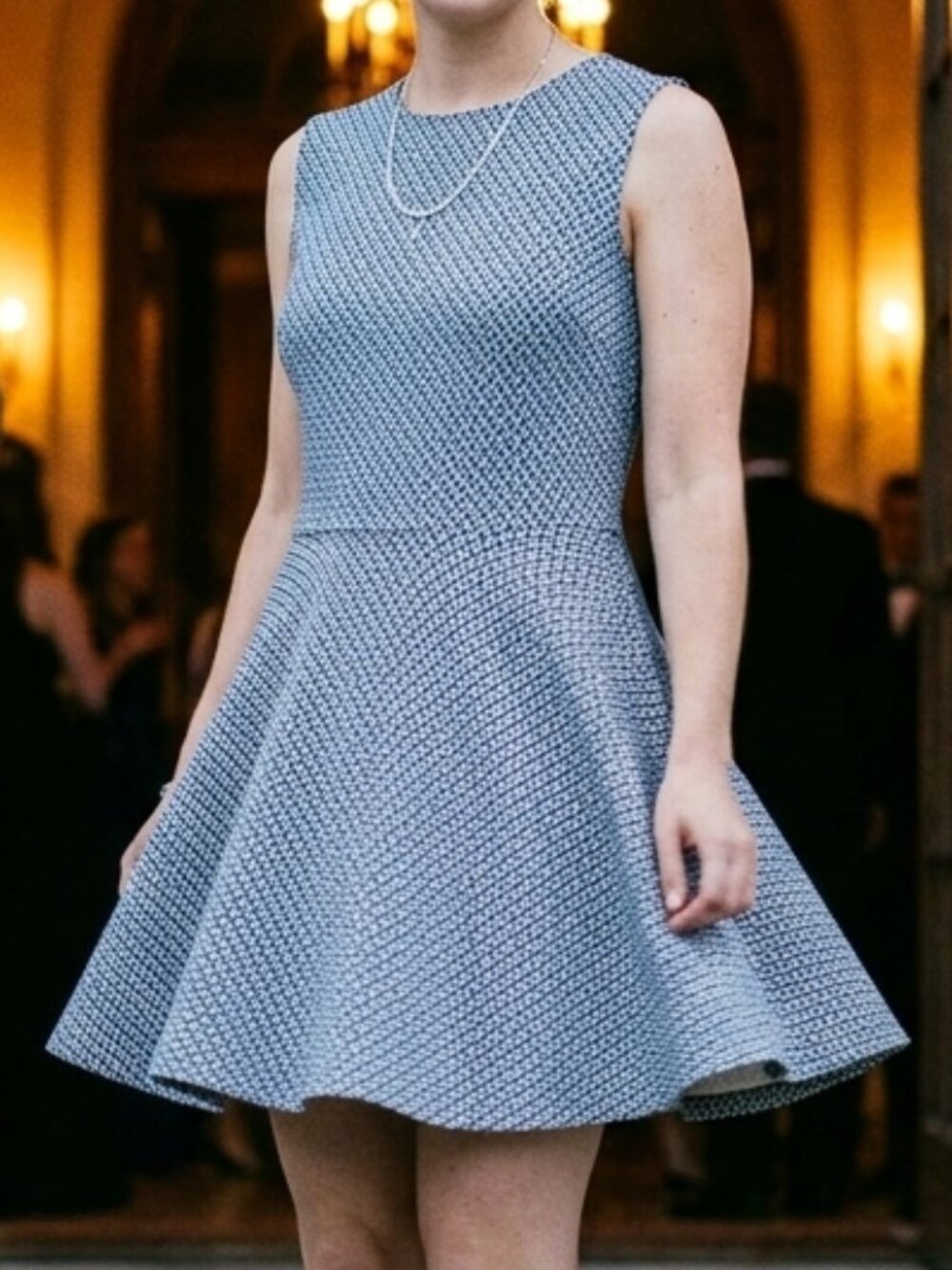 Diane von Furstenberg (DVF) Fit and Flare Cotton Blend Dress